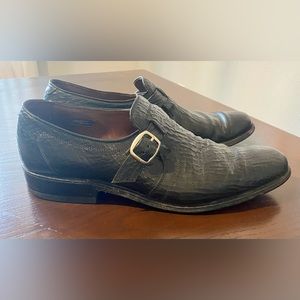Vintage Allen Edmonds Black Sharkskin Dress Shoe